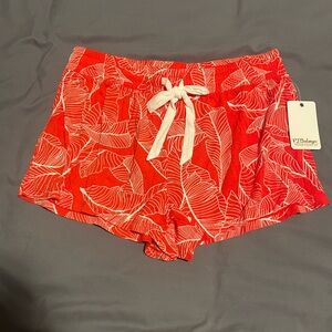 P.J Salvage Red Palm Floral Sleep Shorts